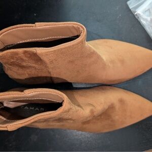 Tahari Women's Brown Suede Ankle Booties